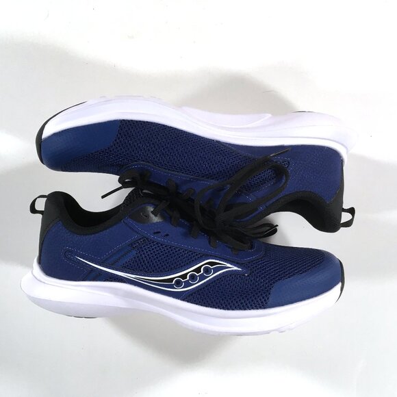 Saucony Axon 3 Lace Up Running Shoes Kids Size 7 W Wide EUR 39 Blue SK266833 - Picture 2 of 9